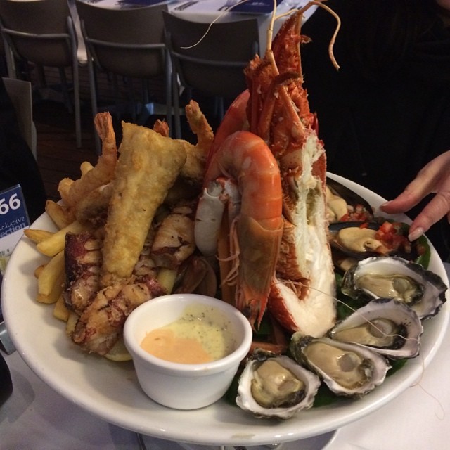 Nick's Seafood Plater. Very good seafood.